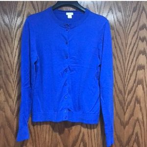 EUC Beautiful standout cobalt blue JCrew cardigan